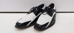 Stacy Adams Men's Black and White Leather Dress Shoes Size 7