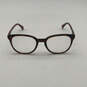 Womens Brown Tortoise Plastic Frame Designer Round Eyeglasses With Case image number 2