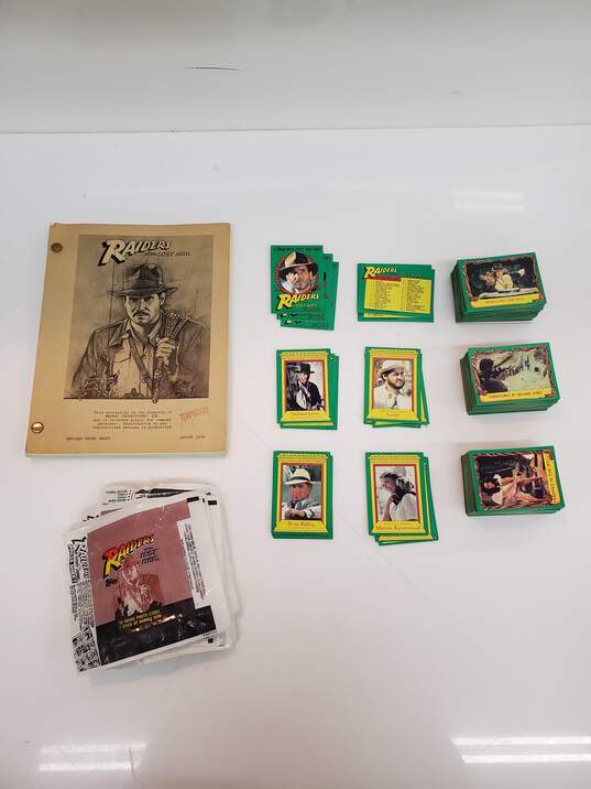 1979 Raiders of the Lost Ark 3rd Draft Screenplay & 350+ Topps Movie Photo Cards w/ Wrappers image number 1