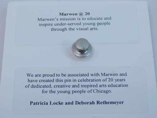 Patricia Locke Marwen Chicago 20th Anniversary Artist Palette Pin 46.4g image number 5