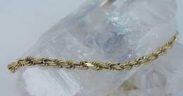 Vintage 10K Yellow Gold Rope Chain Bracelet 8.7g alternative image