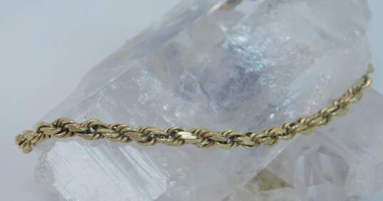 Vintage 10K Yellow Gold Rope Chain Bracelet 8.7g image number 2