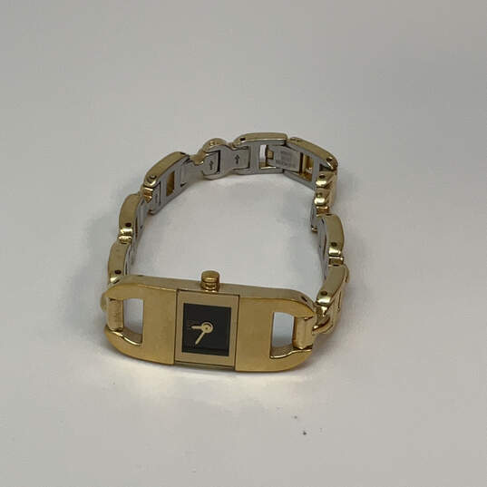 Designer ESQ Gold -Tone Rectangular Dial Stainless Steel Analog Wristwatch image number 2