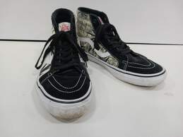 Vans Men's Black And Beige Canvas Sneakers Size 12