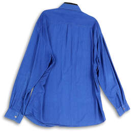 Mens Blue Regular Fit Long Sleeve Chest Pockets Button-Up Shirt Size XXL alternative image