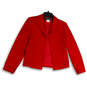 Womens Red Collar Long Sleeve Regular Fit Formal Open Front Blazer Size 6 image number 1