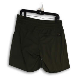 Women’s Green Elastic Waist Pockets Drawstring Bermuda Shorts Size Medium alternative image