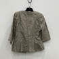 NWT Womens Gray 3/4 Sleeve Regular Fit Toggle Front Jacket Size 34 image number 2
