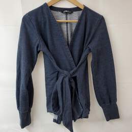 The North Face Blue Cotton Open Front Cardigan Women's L