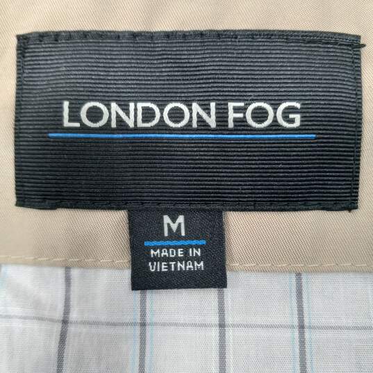 London Fog Beige Bomber Jacket Men's Size M image number 3