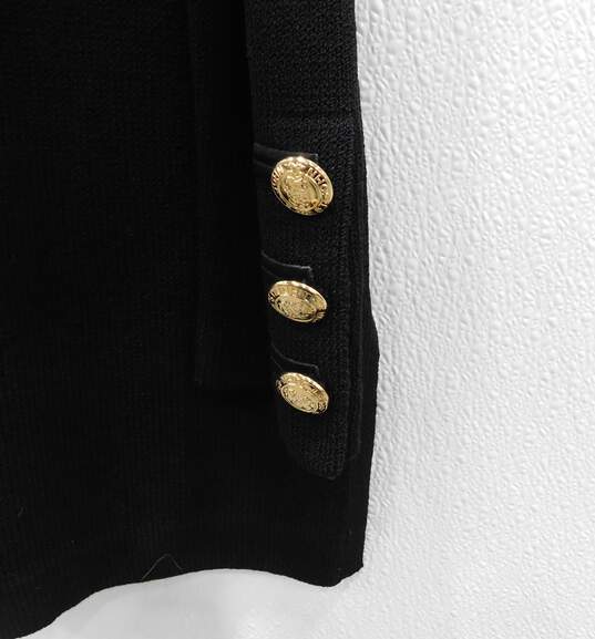 Women's St John Basics Navy Button up Knitted Blazer Size 2 image number 3