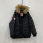 Womens Black Faux Fur Long Sleeve Hooded Full-Zip Parka Jacket Size 2X image number 1