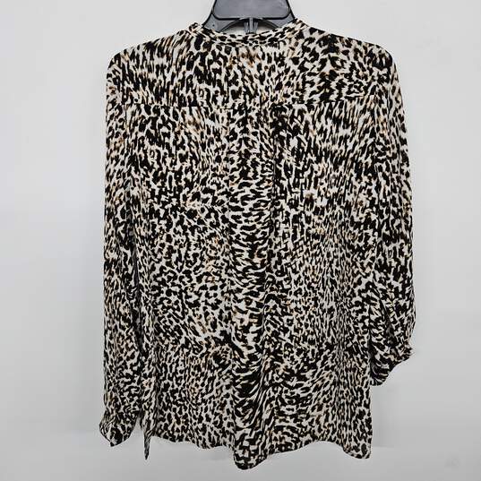 a.n.a Animal Print Long Sleeve Blouse image number 2