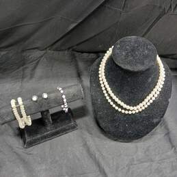 5 pc Pearl Jewelry Set