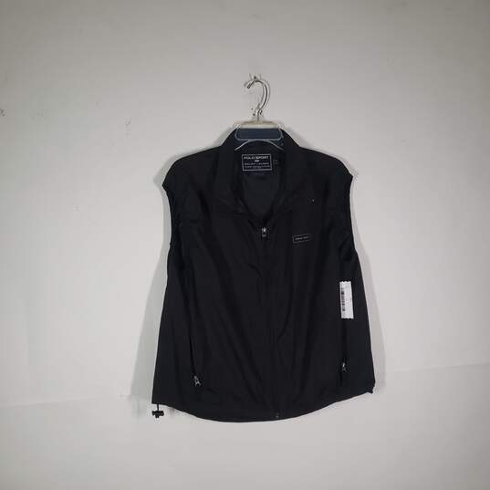 Mens Regular Fit Sleeveless Pockets Full Zip Windbreaker Vest Size XL image number 1