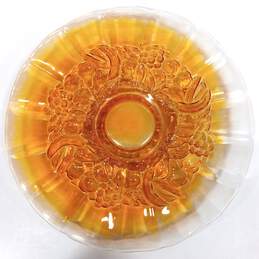 Bundle of 3 Orange Carnival Glass Serving Pieces alternative image