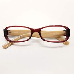 Burberry Red Check Rectangle Eyeglasses alternative image