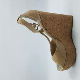 Jimmy Choo Wedge Sandal Women's Sz 37 Beige alternative image