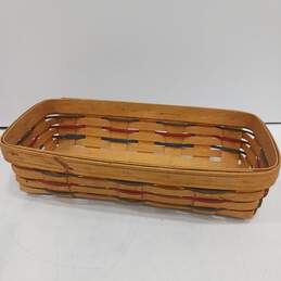 Vintage 1995 Longaberger Hand Woven Rectangular Basket