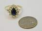 14K Yellow Gold Sapphire & Cubic Zirconia Ring 4.4g image number 4
