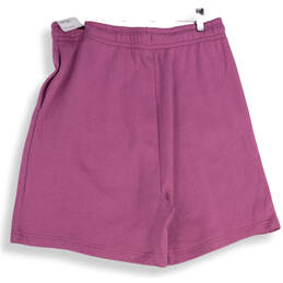 NWT Womens Purple Elastic Waist Flat Front Pull-On Sweat Shorts Size L alternative image
