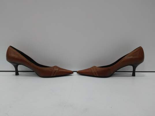 AK by Anne Klein Women's Brown Leather Heels image number 3
