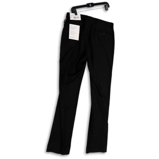 NWT Mens Black Flat Front Slim Fit Straight Leg Dress Pants Size 33Wx30L image number 4