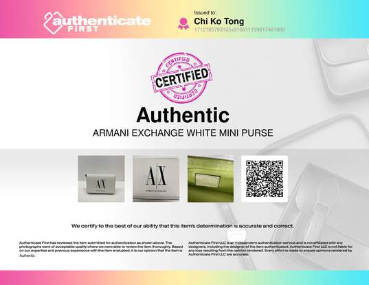 Armani Exchange White Mini Crossbody image number 7