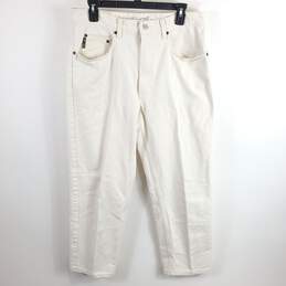 Armani Exchange Men White Straight Jeans Sz 34