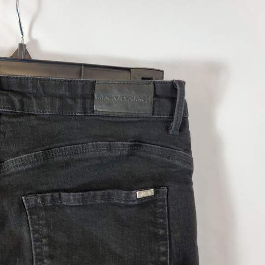Armani Exchange Women Black Zip Super Skinny Cropped Jeans sz 32 image number 5