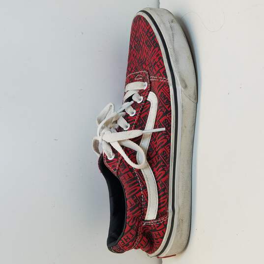 Vans Ward In Red White Kids Shoes Size 5.5Y image number 1
