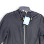 NWT Womens Black Long Sleeve Drawstring Hooded Full-Zip Jacket Size M image number 3