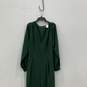NWT Womens Green Long Sleeve V-Neck Back Zip One-Piece Jumpsuit Size 16 image number 3