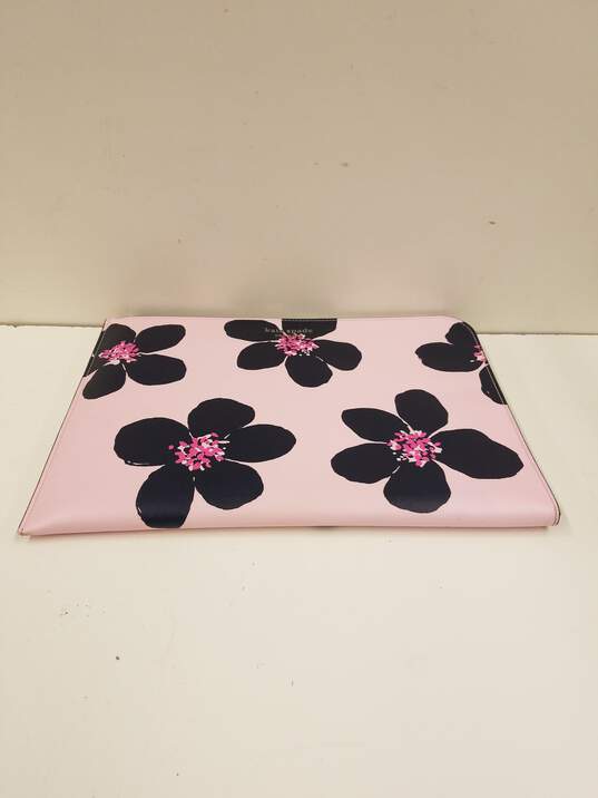 Kate Spade Leather Grand Flora Laptop Case Pink image number 4