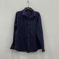 Mens Blue Cotton Long Sleeve Spread Collar Button-Up Shirt Size X-Large image number 1
