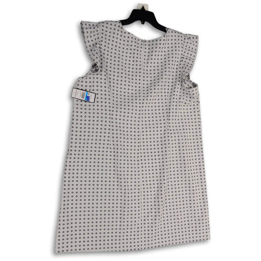 NWT Womens Gray Polka Dot Cap Sleeve Round Neck Mini Dress Size 20W image number 2