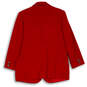 Womens Red Cashmere Wool Blend Lined One-Button Blazer Jacket Size 10Petite image number 2