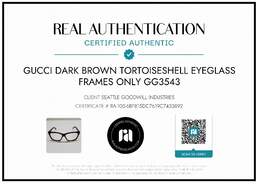 AUTHENTICATED GUCCI GG3543 DK BROWN TORTOISE SHELL EYEGLASS FRAMES ONLY alternative image