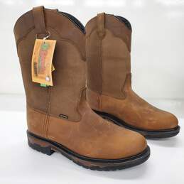Laredo Brown Leather Waterproof Work Boots Men's Size 11