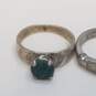 Sterling Silver Multi-Gemstone Bracelet + Ring + Earring Bundle 5pcs 12.2g image number 3