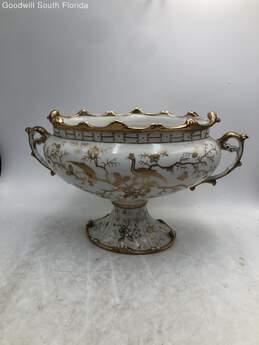 Old Modern Tureen White With Gold