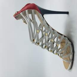 Giuseppe Zanotti Caged Sandals Women's Sz 9 White/Red alternative image