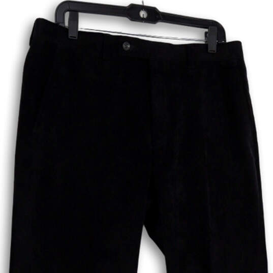 Black Flat-Front Straight Leg Dress Pants Size 34x32
