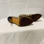 Beige and Gold Coach Pump High Heels Certified Authenticated Size:7.5 image number 7