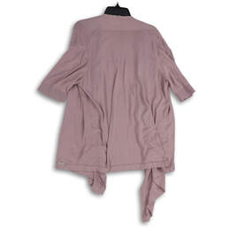 Womens Lavender Handkerchief Hem Open Front Cardigan Sweater Size 1X alternative image