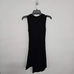 Black Open Front Side Ruched Sleeveless Dress alternative image