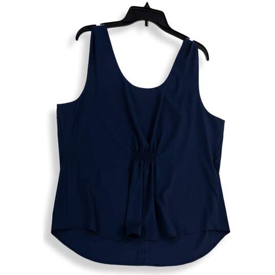 NWT Womens Blue Sleeveless Round Neck Pullover Tank Top Size XL image number 2
