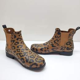 Hunter Thicket Chelsea Animal Print Rain Boots Women's Size 8