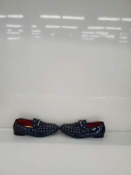 Blue Royal Patent Spikes Studs Punk Rock Mens Loafers Flats size-10 alternative image