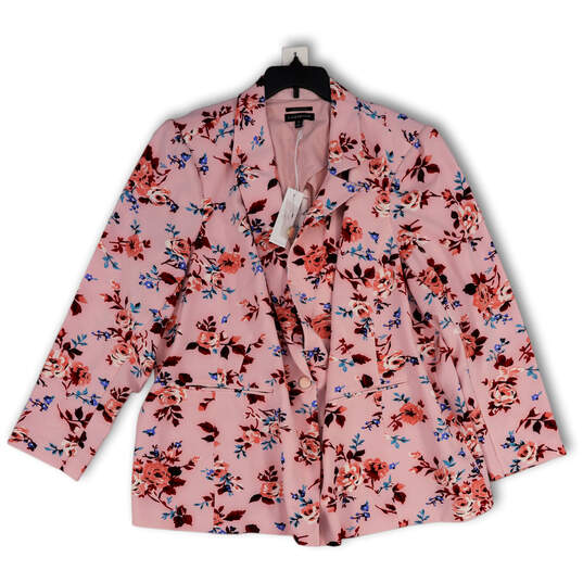 NWT Womens Multicolor Floral Single Breasted One-Button Blazer Size 28 image number 1